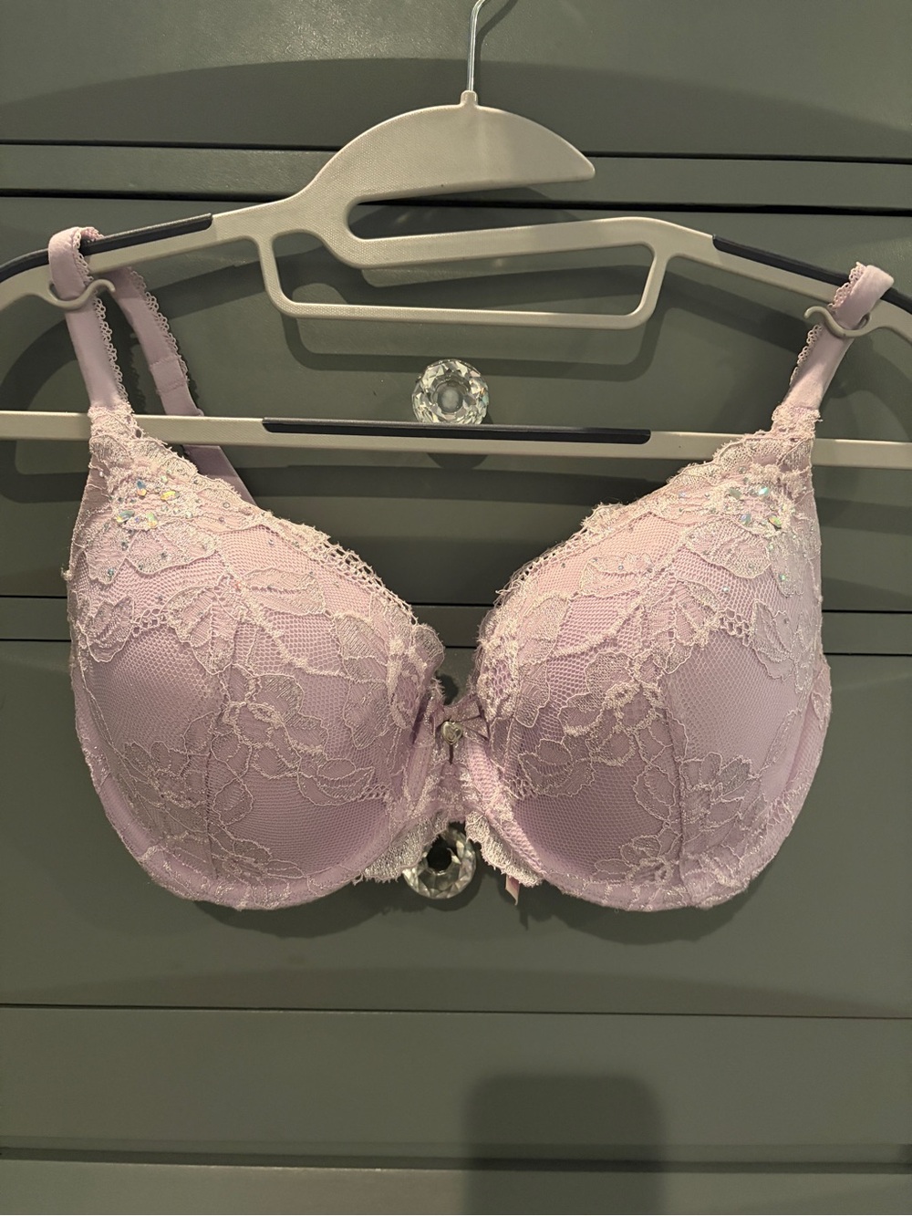Victoria’s Secret Body by Victoria Bra 34D Lavender Lace Rhinestone